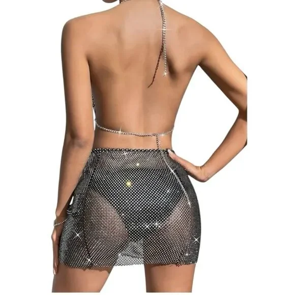 Chainmail-Inspired Top and Skirt Set Size M - Picture 8 of 8